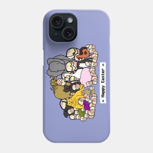 Happy Easter from these Cute Animals with Funny Easter Eggs Phone Case