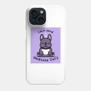 Kawaii Cute Yoga Meditating bullgo Phone Case