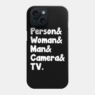 person woman man camera tv Phone Case