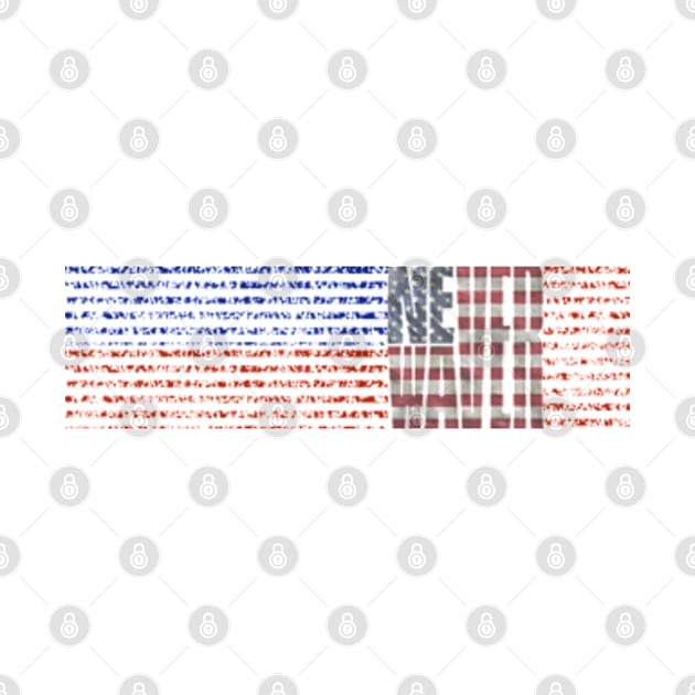 Red & Blue Retro American Flag by Cyndi@never-waver.com