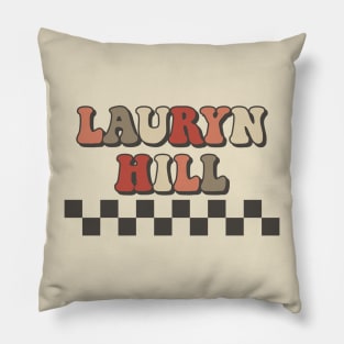 Lauryn Hill Checkered Retro Groovy Style Pillow