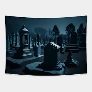 Night At The Cemetery Tapestry