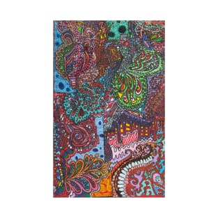 Detailed Colorful Doodle T-Shirt