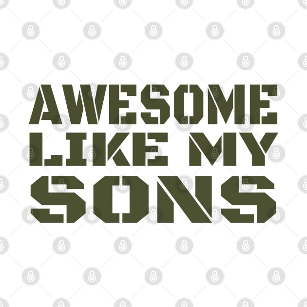 Happy Fathers Day Awesome Like My Sons by Jas-Kei Designs