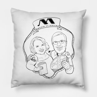 Team Maltin Black and White Pillow