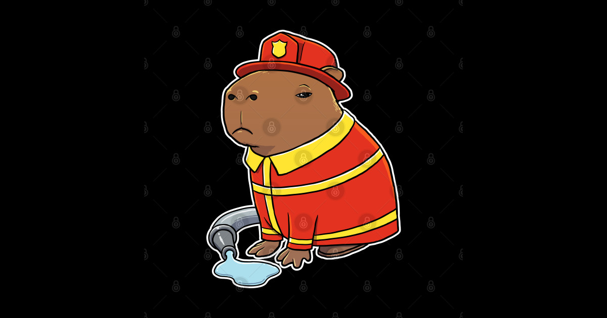 Capybara Firefighter Costume Capybara T Shirt Teepublic