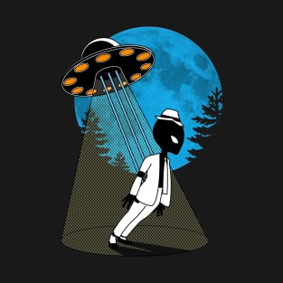 Anti-Gravity Funny 80's Alien Ufo E.T. Flying Saucer King Of Pop Alien Parody T-Shirt