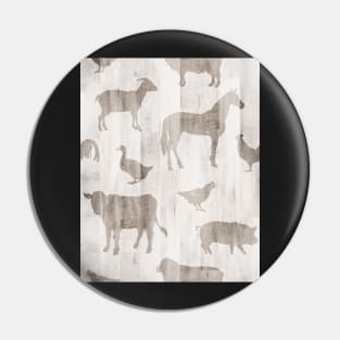 Farm Animals - Light Barn Wood Pin