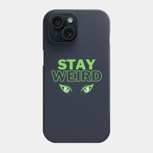 stay weird green lime Phone Case