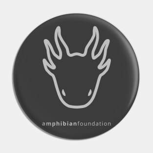 Light Grey | The Amphibian Foundation larval salamander logo Pin