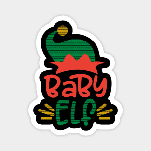 Baby Elf Funny Ugly Sweater Themed Elf Squad Christmas Gift For Kids Magnet