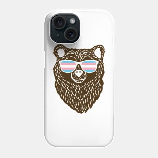 LGBTQ Bear Cool Sunglasses Progressive Transgender Flag Phone Case