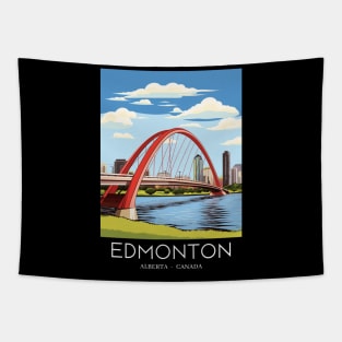 A Pop Art Travel Print of Edmonton - Canada Tapestry