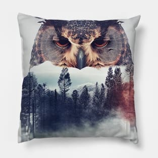 Owl Nature Outdoor Imagine Wild Free Pillow