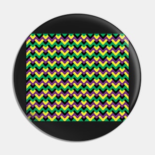 Mardi Gras Chevron Funk Pin