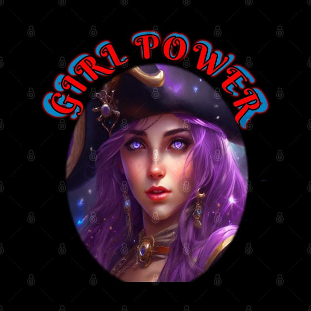 Girl power, violet eyed female pirate by sailorsam1805