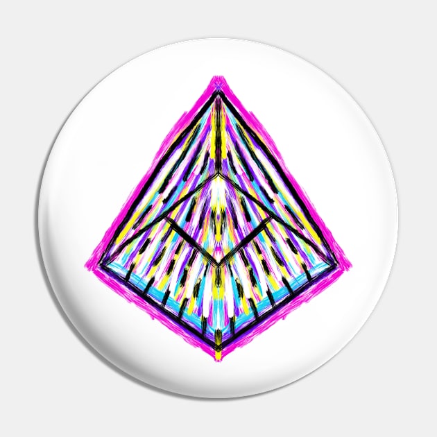 Kaleidoscopic Carat Pin by GlitchVibe