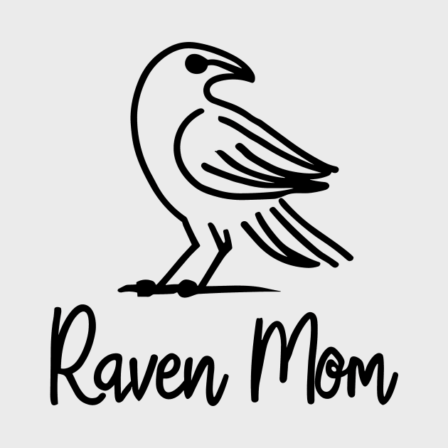 Raven Mom Line Art by ravensart