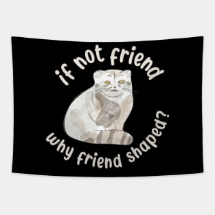 If not friend, why friend shaped? Pallas Cat Fren Tapestry