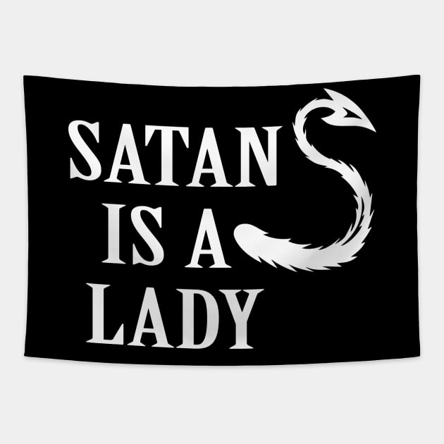 Satan Is A Girl Tapestry by sunima