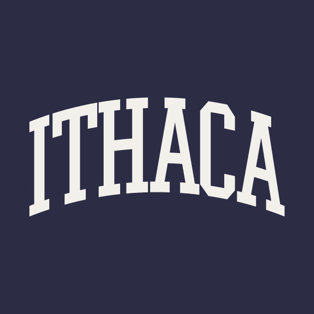 Ithaca New York Ithaca University Collegiate Type by PodDesignShop