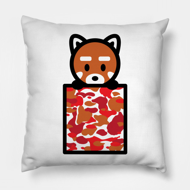 Red Panda Pocket Bambu Brand Cute Kawaii Anime Manga Animal Red Panda Almohada Teepublic Mx