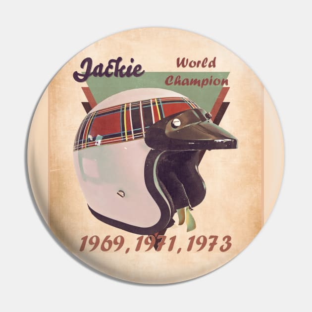 1969 Jackie Stewart Pin by Popcult Posters