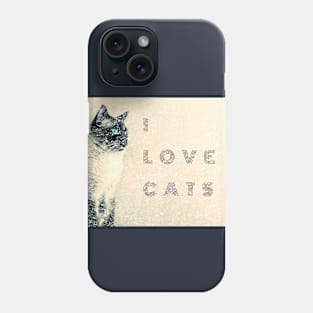 I love cats Phone Case