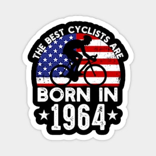 60 Year Old Cyclist. Born in 1964 60th Birthday Cycling Magnet