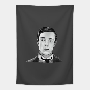 Buster Keaton Illustration Portrait by Burro! Tapestry