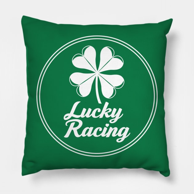 Lucky Racing Booty White Pillow by Kid Relic