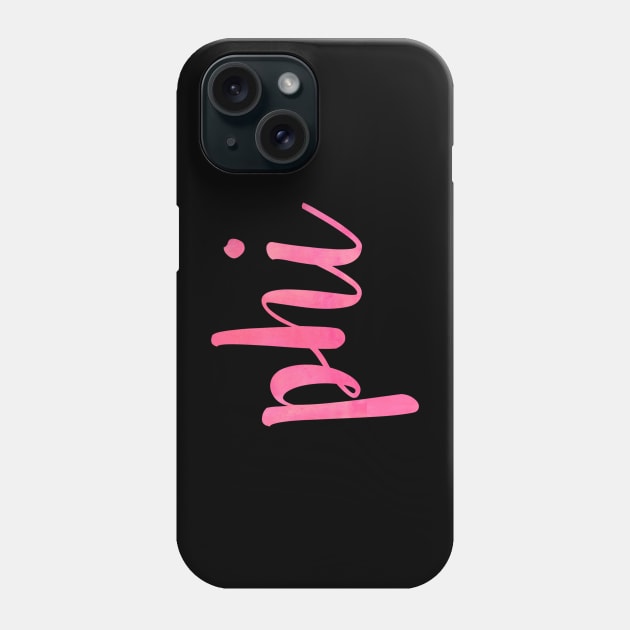 Pink Phi Phone Case by lolosenese