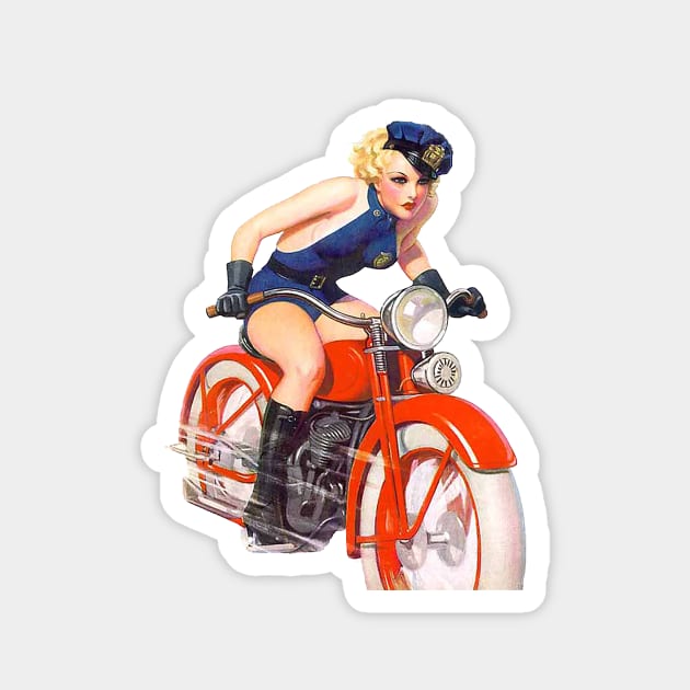 Sexy Lady Cop Magnet by gpam