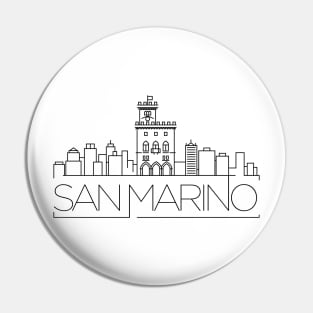 San Marino Minimal Skyline Pin