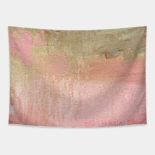 Green Pink Abstract Art Tapestry