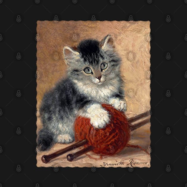 Kitten with a ball of wool by UndiscoveredWonders