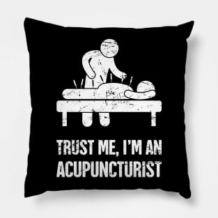 Funny Acupunctutist Acupuncture Design Pillow