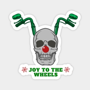 Joy to The Wheels, Christmas Biker Magnet