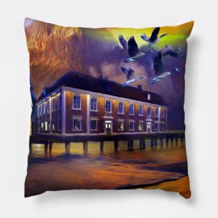 House on the Bridge Pillow