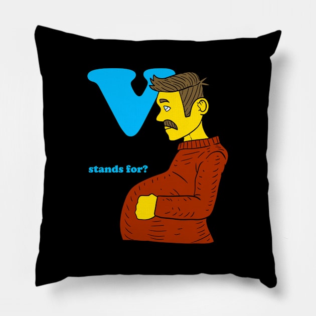 V stands for? the new emoji. Pillow by JJadx