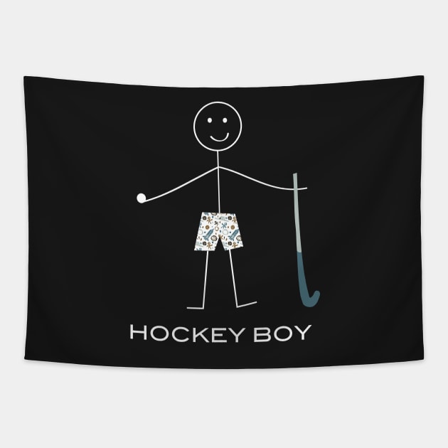 Funny Mens Field Hockey Guy Tapestry by whyitsme