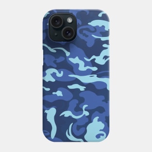 Navy Blue Camouflage Pattern Phone Case