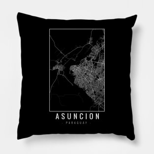 Asuncion Paraguay Minimalist Map Pillow