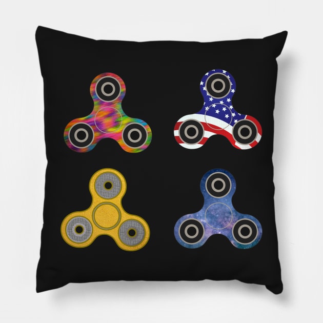 fidget spinner stickers Pillow by B0red