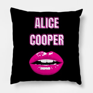 alice cooper red lips Pillow