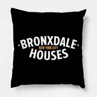 New York Bronx - New York Bronx Schriftzug - Bronx Logo - Bronxdale Houses Pillow