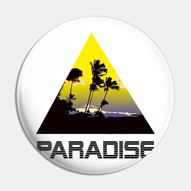 PARADISE ISLAND TSHIRT - MINIMALIST Pin by JMPrint