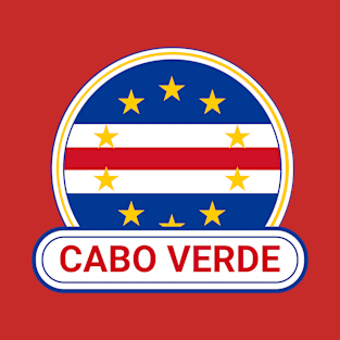 Cabo Verde Country Badge - Cabo Verde Flag T-Shirt