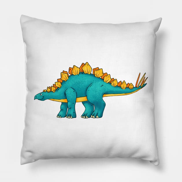 Stegosaurus Pillow by Rowena Aitken