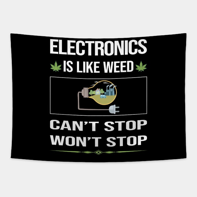 Funny Cant Stop Electronics Tapestry by symptomovertake